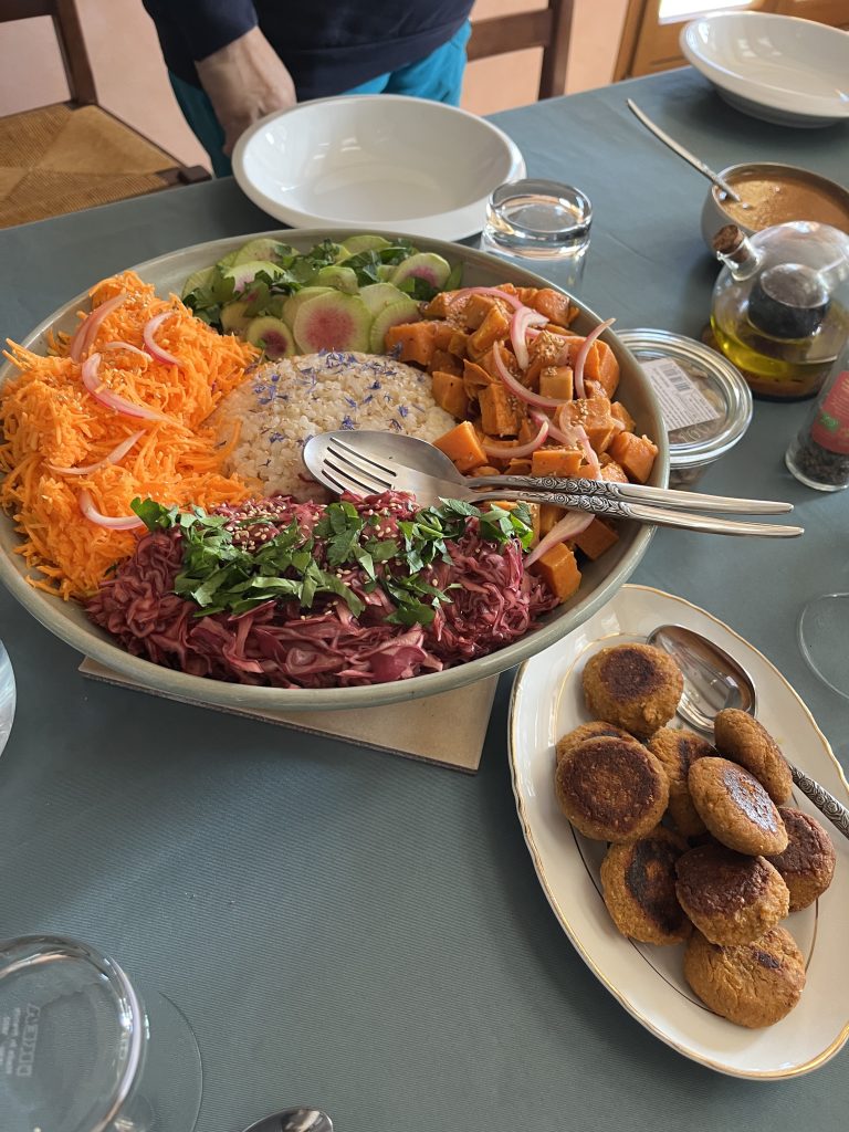 Poke Bowl Vegan délicieux dégusté lors du chantier de plantation haie , de la biodiversité dans l'assiette aussi !